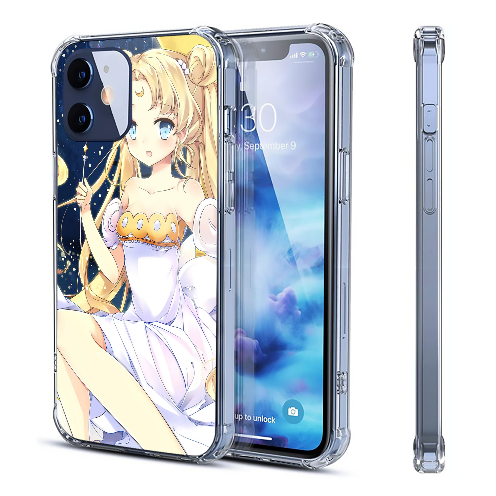 （画像用） 美少女戦士セーラームーン Sailor Moon 【iPhone 12シリーズ対応】透明スマホケース（クリアソフトケース）